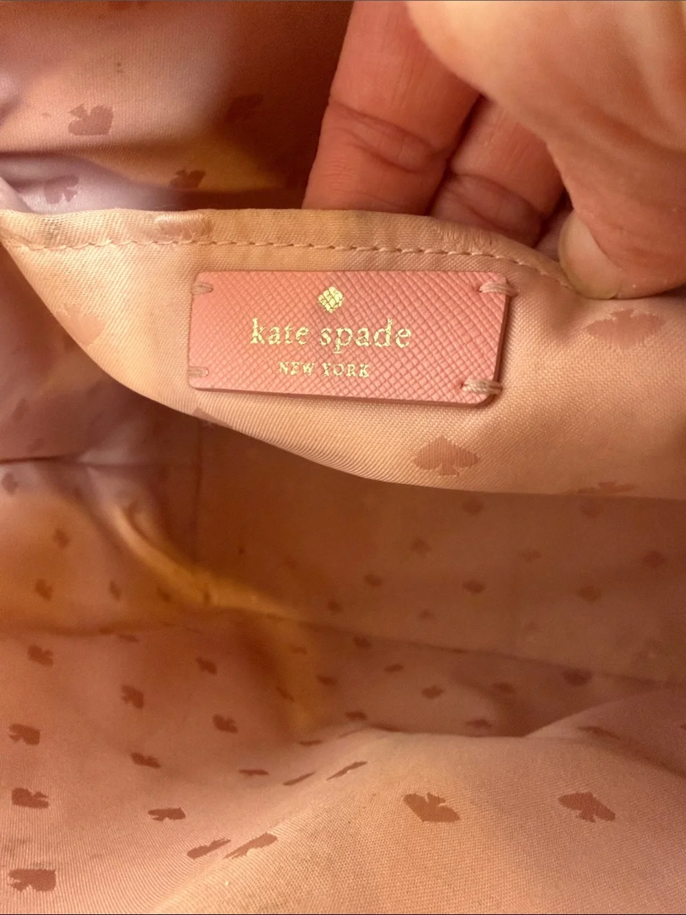 Kate Spade pink glitter trim shoulder bag